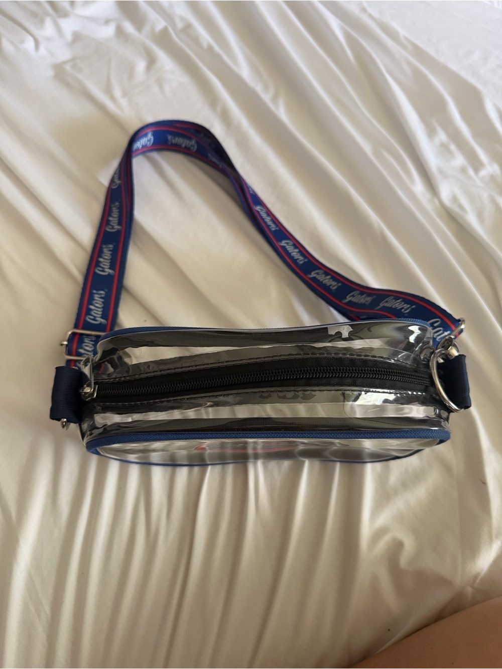Clear Florida Gators Crossbody Bag with Blue Strap….Stadium approved!! 🧡💙🐊 - Picture 3 of 9